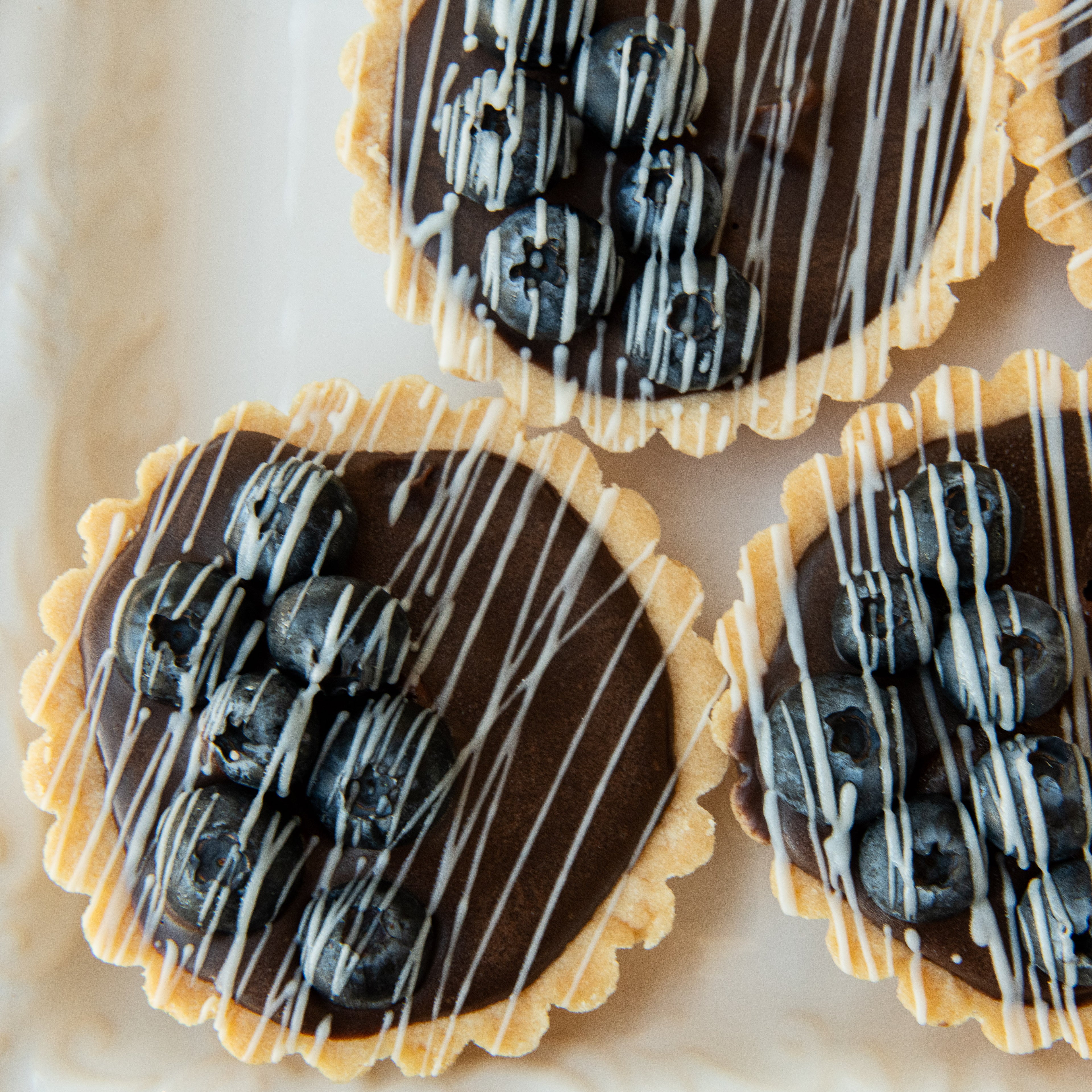 Chocolate Blueberry Tarts