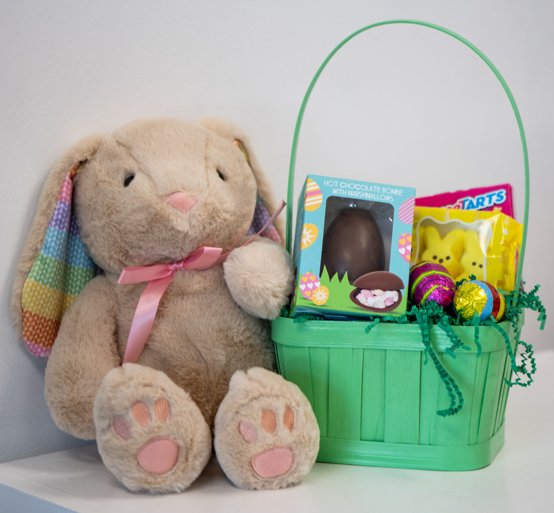 Easter Basket with Brown Bunny